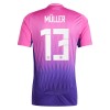 Conjunto (Camiseta+Pantalón Corto) Alemania Muller 13 Segunda Equipación Euro 2024 - Niño